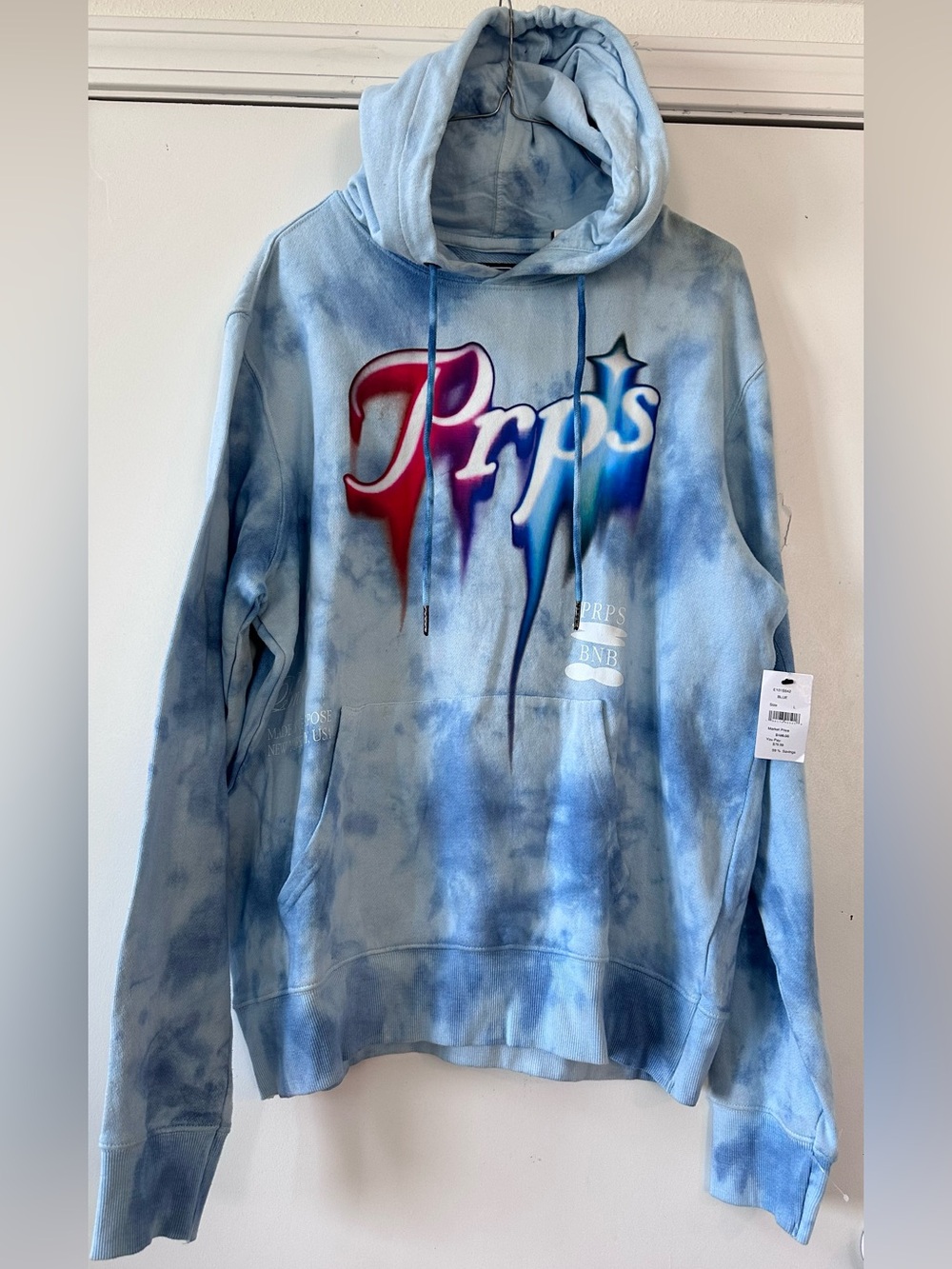 PRPS - tie dye  Hoodie by Prps -The 1st American/Japanese Denim Pioneers. size L